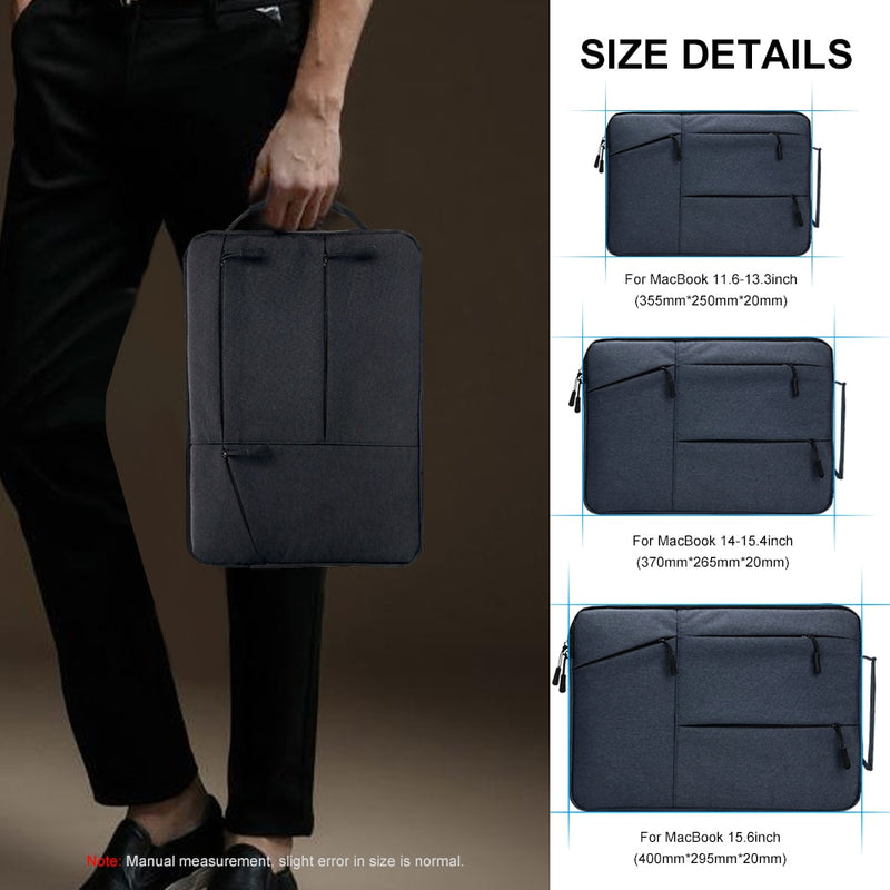 Laptop Bag For MacBook Air Pro Lenovo HP Samsung ASUS Acer Xiaomi HUAWEI 13 15.6 16 inch Waterproof Notebook Sleeve Case Cover