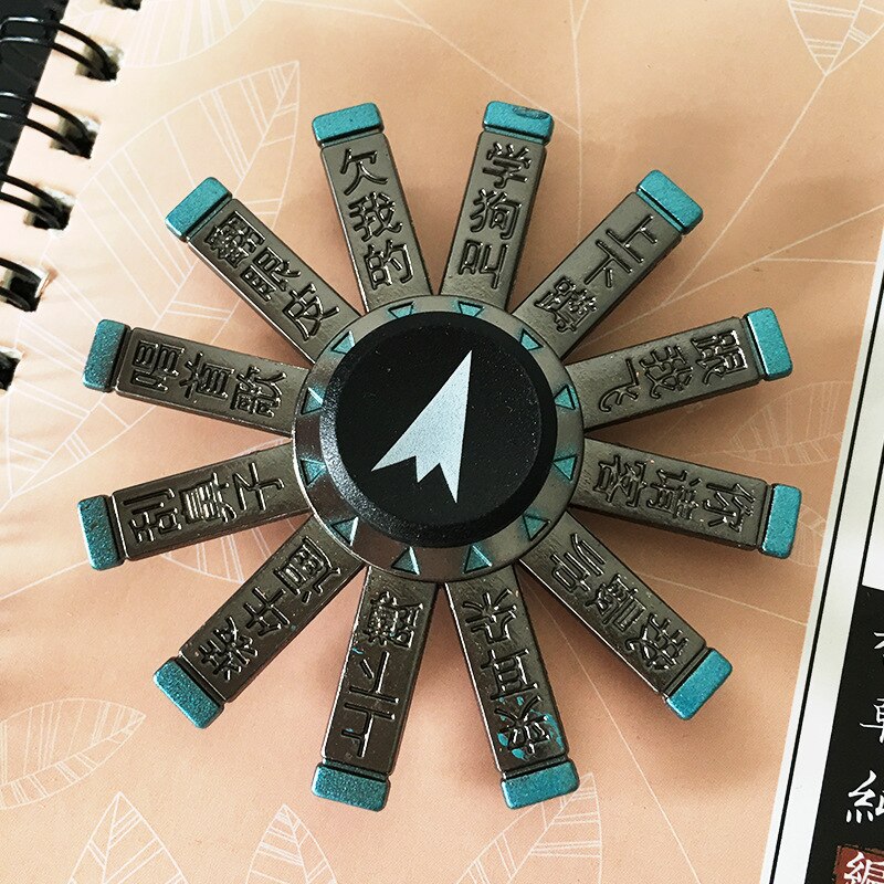 Anime Game Weapon Fidget Spinner Colorful Metal Zinc Alloy Ninja Shuriken Darts Hand Spinner Smooth Electroplate Fidget Gryo Toy