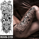 sexy fake tattoo for woman waterproof temporary tattoos large leg thigh body tattoo stickers peony lotus flowers fish dragon