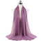 Muslim new Bubble Chiffon Hijab Scarf Women Solid Color Soft Long Shawls and Wraps Georgette Islamic Head Scarves Ladies Hijabs