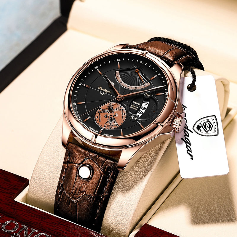 Swiss Brand POEDAGAR Men Watch Fashion Top Luxury Sport Men&
