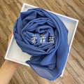 Wome&#39;s Scarves Malaysian Muslim Hijabs Wraps Pearl Chiffon Plain Solid Color Arab Modest Headscarf Rectangle Long Shawl 175x70cm