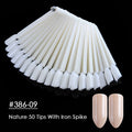 Clear Nature Black False Tips For Nail Art Display Oval Fan Style Nail Swatch Polish Stand Tips Practice Manicure Tools BEA23-2