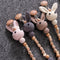1pc Crochet Bunny Baby Pacifier Clip Chain BPA Free Wooden Beads Appease Soother Chain Clips Newborn Dummy Holder Nipple Clip