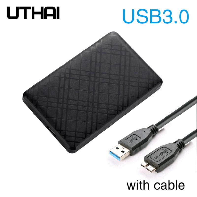 UTHAI T22 2.5&quot; SATA to USB3.0 HDD Enclosure Mobile Hard Drive Cases for SSD External Storage HDD Box With USB3.0/2.0 Cable ABS