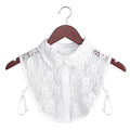 Women Cotton Lace Fake Collar Blouse Vintage Detachable Collar Women&#39;s shirt False Tie Men Lapel False Blouse Top Women Collars