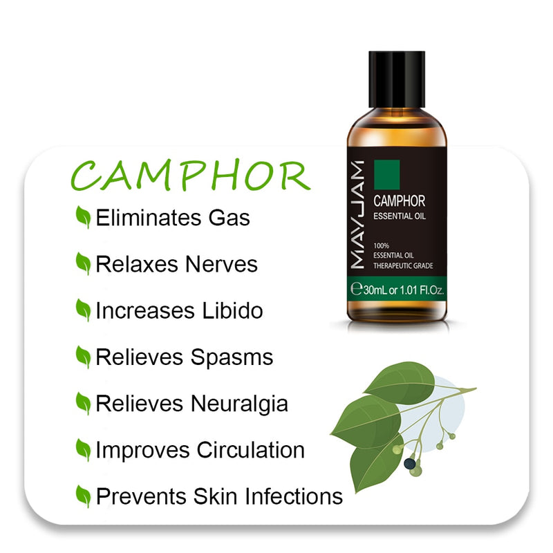 MAYJAM 10ml 30ml 100ml Essential Oils For Humidifier Diffuser Lavender Jasmine Eucalyptus Ylang Ylang Vanilla Tea Tree Aroma Oil