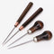 2pc Durable Professional Leather Wood Handle Awl Tools For Leather Craft Stitching Sewing Accessories Sewing Stitching Awl