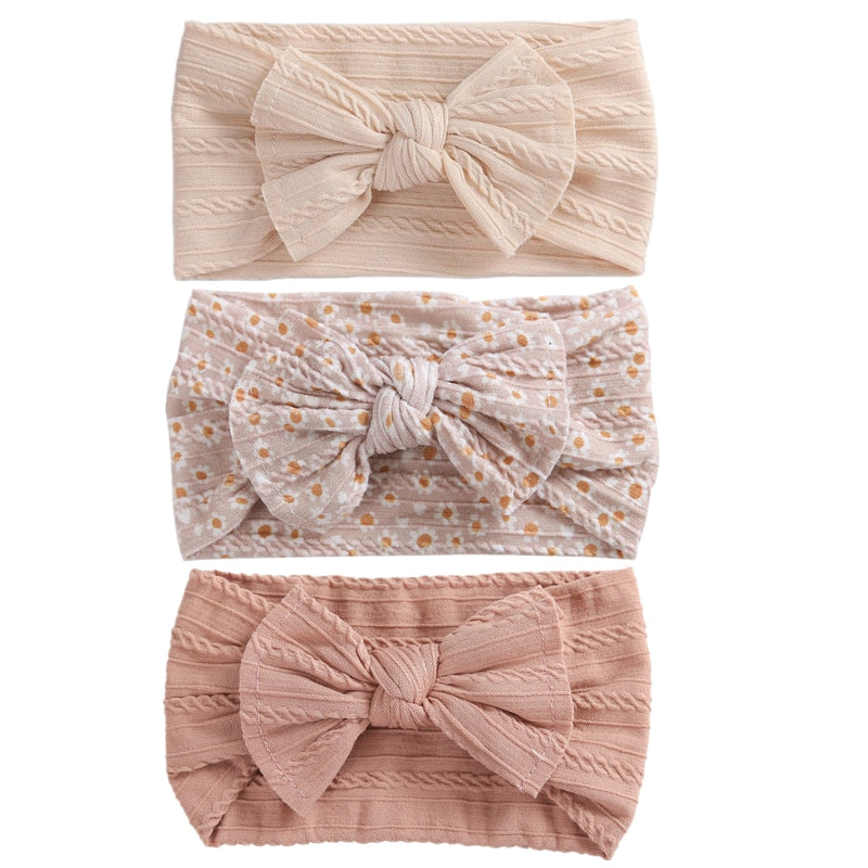 3pcs/lot Cable Knit Baby Girl Headband Bandeau Bebe Nylon Headbands for Newborn Girls Elastic Hair Band Baby Hair Accessories