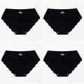4 PCS/Lot Seamless Panties For Women Plain Panties Slip Silk Female Underwear Soft Thin Light Panti Culotte Femme Underpants
