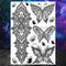 Sexy Black Henna Temporary Tattoos For Women Girls Body Art Decoration Fake Jewelry Chains Waterproof Mandala Flower Tatoos Kit