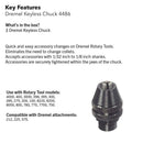 3Pcs Multi Quick Change Keyless Chuck Universal Chuck Replacement For Dremel 4486 Rotary Tools 3000 4000 7700 8200