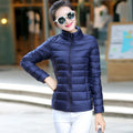 7XL Women 90% White Duck Down Coats 4XL 5XL Women&#39;s Ultra Light Duck Down Jackets Autumn Winter Warm Stand collar Hiking Coats