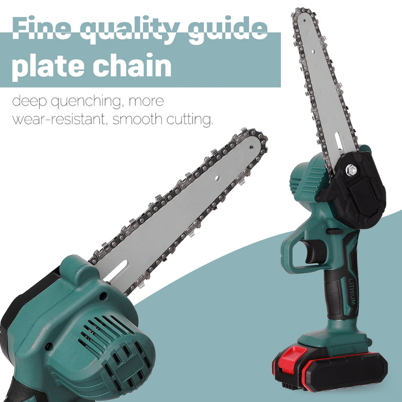 21V/48VF Electric Chainsaw 1/2 Battery Portable Pruning Chain Saw Small Wood Spliting One-handed Woodworking Garden Power Tool