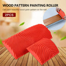 2Pcs Rubber Roller Brush Imitation Wood Graining Wall Painting Home Decoration Art Embossing DIY Brushing Painting Tools Sets