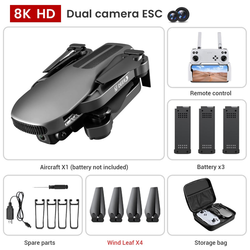 2021 New LU3 Gps Drone 8K Hd Dual Camera Profesional Helicopter Fpv Eders Foldable Rc Quadcopter 5G Wifi Brushless Motor Drones