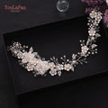 YouLaPan HP295 Flower Headwear Wedding Headband for Bride Crystal Pearls Women Tiara Bridal Headpieces Hair Jewelry Accessories