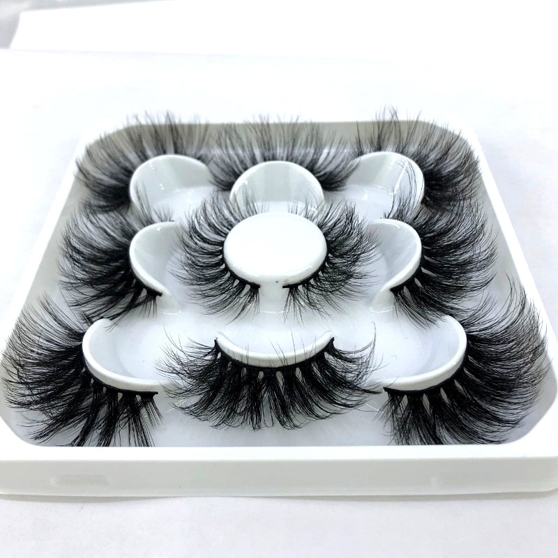 2022 New 5 pairs natural false eyelashes fake lashes long makeup 3d mink lashes eyelash extension mink eyelashes short eyelashes