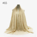 180X95CM Women Classic Muslim Crinkle Hijab Scarf Soft Cotton Head Scarves Turban Shawls Wraps Islamic Headband Femme Musulman