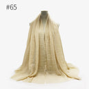 180X95CM Women Classic Muslim Crinkle Hijab Scarf Soft Cotton Head Scarves Turban Shawls Wraps Islamic Headband Femme Musulman