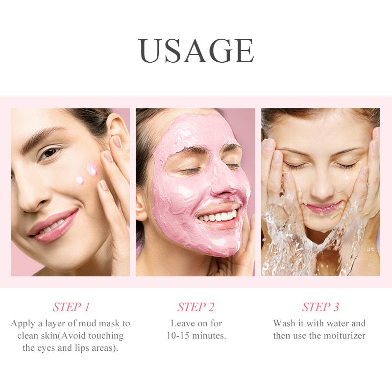 LAIKOU 7pcs Japan Sakura Mud Face Mask Cleansing Whitening Moisturizing Oil-Control Anti-Aging Clay Mask Packs Facial Skin Care