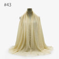 180X95CM Women Classic Muslim Crinkle Hijab Scarf Soft Cotton Head Scarves Turban Shawls Wraps Islamic Headband Femme Musulman