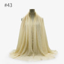180X95CM Women Classic Muslim Crinkle Hijab Scarf Soft Cotton Head Scarves Turban Shawls Wraps Islamic Headband Femme Musulman