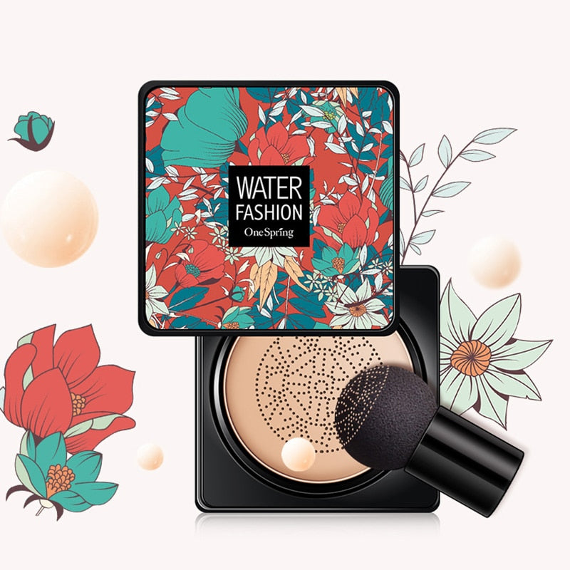 Air Cushion Foundation Mushroom Head BB CC Cream Concealer Whitening Moisturizing Brighten Face Base Tone Makeup Korean Cosmetic