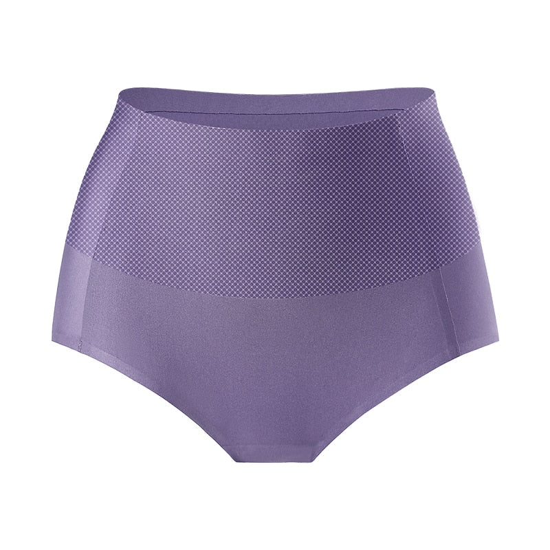 Gentle.Bear High Waist Underwear Women Ice Silk Seamless Panties  2022 New Body Shapewear Elastic Breathable Soft Ladies Briefs