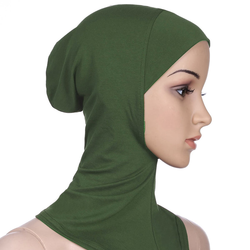 Muslim Underscarf Women Modal Hijab Cap Adjustable Muslim Stretchy Turban Full Cover Shawl Cap Full Neck Coverage for Lady