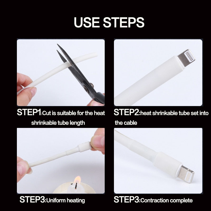 10 Meter Thermoresistant Heat Shrink Tube Cable Sleeve Wire Protector Shrink Wrapping Heat Shrinkable Sheath Heat-shrink Tubing