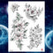 Girls Bracelet Chains Rose Tattoo Stickers Butterfly Body Arm Totem Tattoos Temporary Women Wrist Sexy Black Fake Tatoos