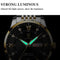 POEDAGAR Men Watch Stainless Steel Top Quailty Luxury Push Button Hidden Clasp Waterproof Luminous Date Week Sport Wrist Watches