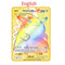 10000HP Arceus Vmax DIY Golden Pokemon Cards in English Iron Metal Pokmo Letters Kids Gift Game Collection Cards