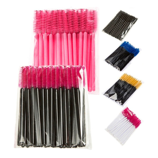 50 Pcs Eyelash Makeup Brushes Disposable Mascara Wands Applicator Eye lashes Cosmetic Brush Maquiagem Cilio Makeups Tool Kit