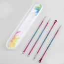 4Pcs/Set Blackhead Comedone Acne Pimple Belmish Extractor Vacuum Blackhead Remover Tool Spoon Rose Gold For Face Skin Care Tool