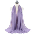 Muslim new Bubble Chiffon Hijab Scarf Women Solid Color Soft Long Shawls and Wraps Georgette Islamic Head Scarves Ladies Hijabs