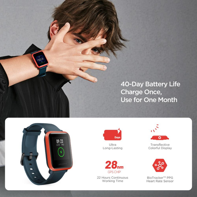 In Stock 2020 Global Amazfit Bip S Smartwatch 5ATM waterproof built in GPS GLONASS Smart Watch for Android iOS Phone