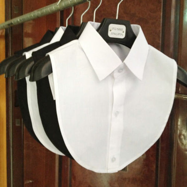 Fashion White Black Lace Fake Collar Blouse Vintage Detachable Shirt False Collar Lapel Blouse Top Women Clothes Accessories