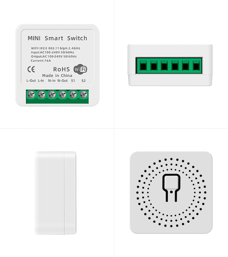 Tuya Zigbee / Wifi MINI Smart Switch 2 Way Control 16A Switch Tuya Smart Home Automation Sensor Works With Alexa Google Home