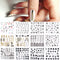 12 Designs Nail Stickers Set Mixed Floral Geometric Nail Art Water Transfer Decals Sliders Flower Leaves Manicures Decoration