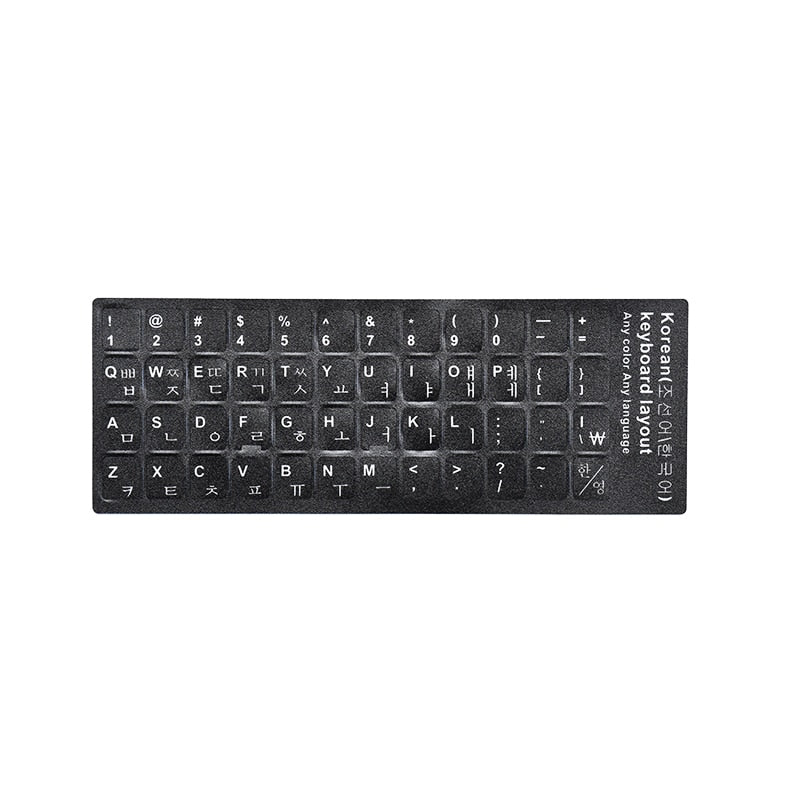 Russian French English Arabic Spanish Portuguese Hebrew Keyboard Stickers Letter Alphabet Layout Sticker For Laptop Desktop PC