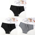 VDOGRIR 3Pcs/Lot Sexy Women&#39;s Mid Rise Panties Set Underwear Seamless Solid Color Briefs Comfortable Underpants Lady Lingerie