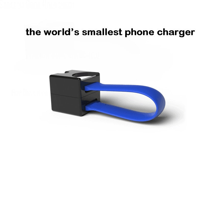Portable emergency phone charger powered by 2pcs AA batteries with Micro USB/ USB-C/ lighting connectors for universal phone