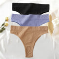 3PCS/Set Women&#39;s Cotton Panties Seamless High Waisted Thongs Comfortable Sexy Female Underpants Panties Briefs Intimates S-XL