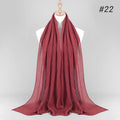 2021 NEW Flocked Bubble Cotton Scarf Hijabs For Muslim Women Soild Color Breathable Islamic Headscarf Arab Head Scarves