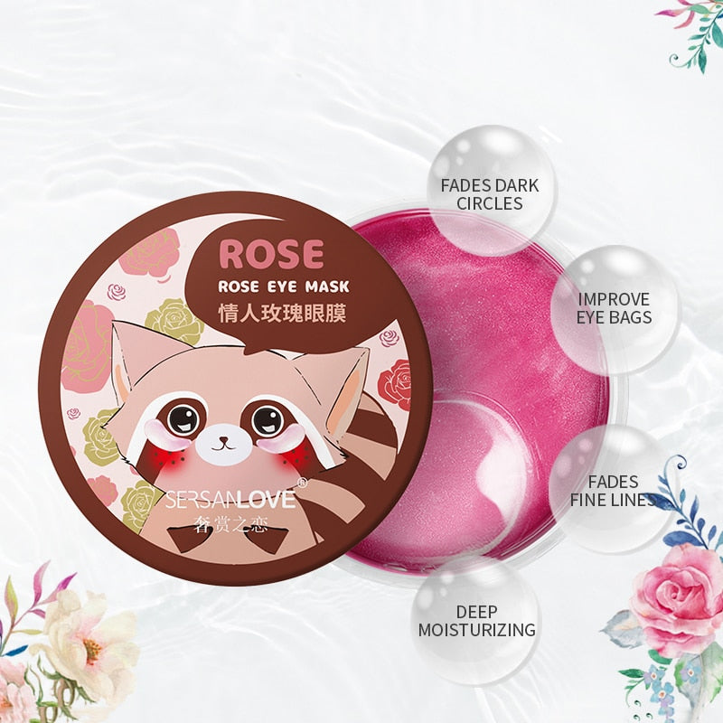60PC Gold Caviar Moisturizing Crystal Collagen Eye Mask Anti-Wrinkle Anti Aging Eye Skin Care Patch Dilute Fine Lines Mask TSLM1