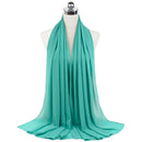 2021 Fashion Women Solid Chiffon Headscarf Ready To Wear Instant Hijab Scarf Muslim Shawl Islamic Hijabs Arab Wrap Head Scarves