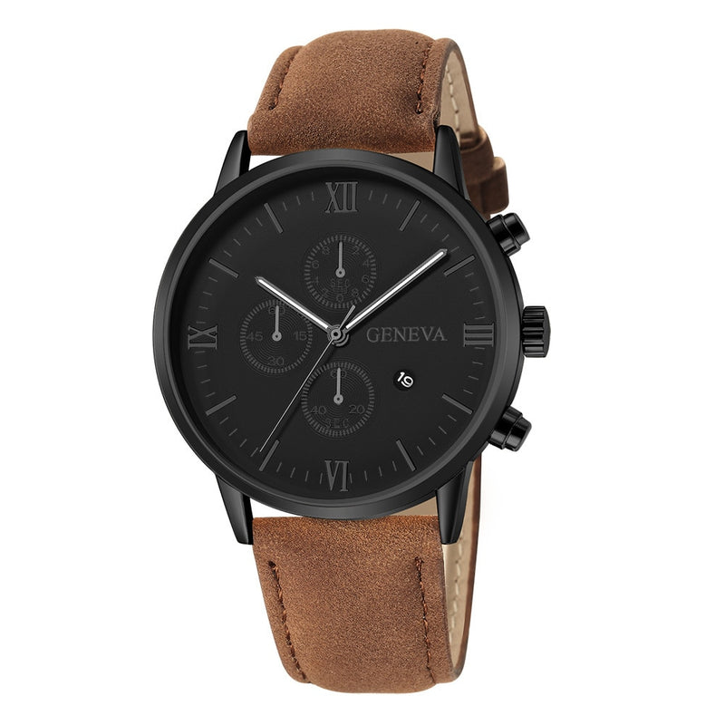 2022 Men Casual Sport Watches Geneva Leather Band Calendar Quartz Watch Clearance Sale Dropshipping Reloj Hombre Erkek Kol Saati