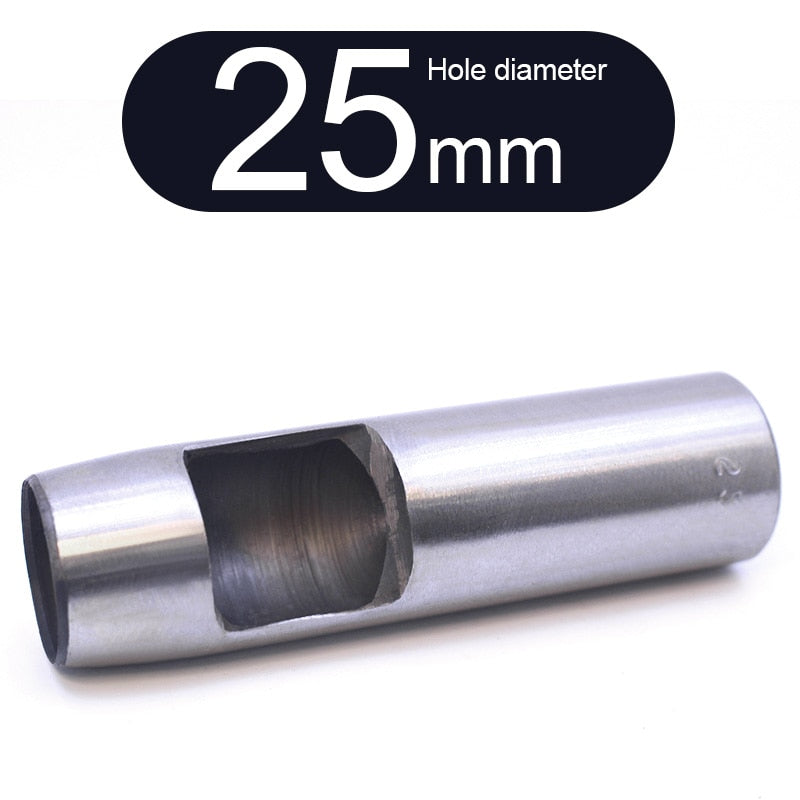 Round Punch Hollow Punch Steel Chisel Leather Puncher Cutting Tool for Belts, Metal Gaskets, Leather, Canvas (0.5mm To 60mm)